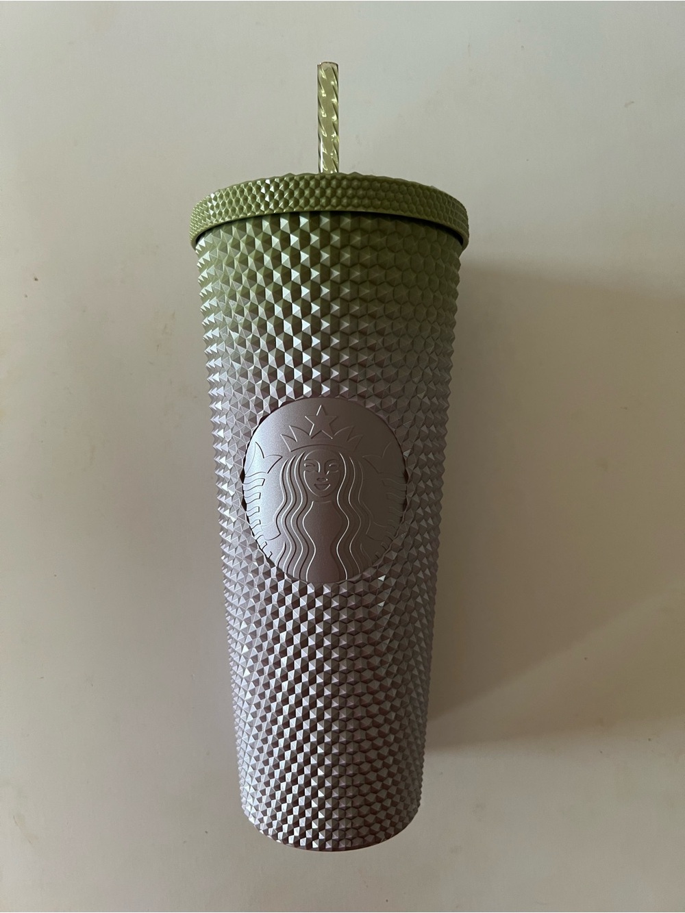 Starbucks tumbler 24 ounce ombré fall 2024 Green Lavender Studded Tumbler NWT
